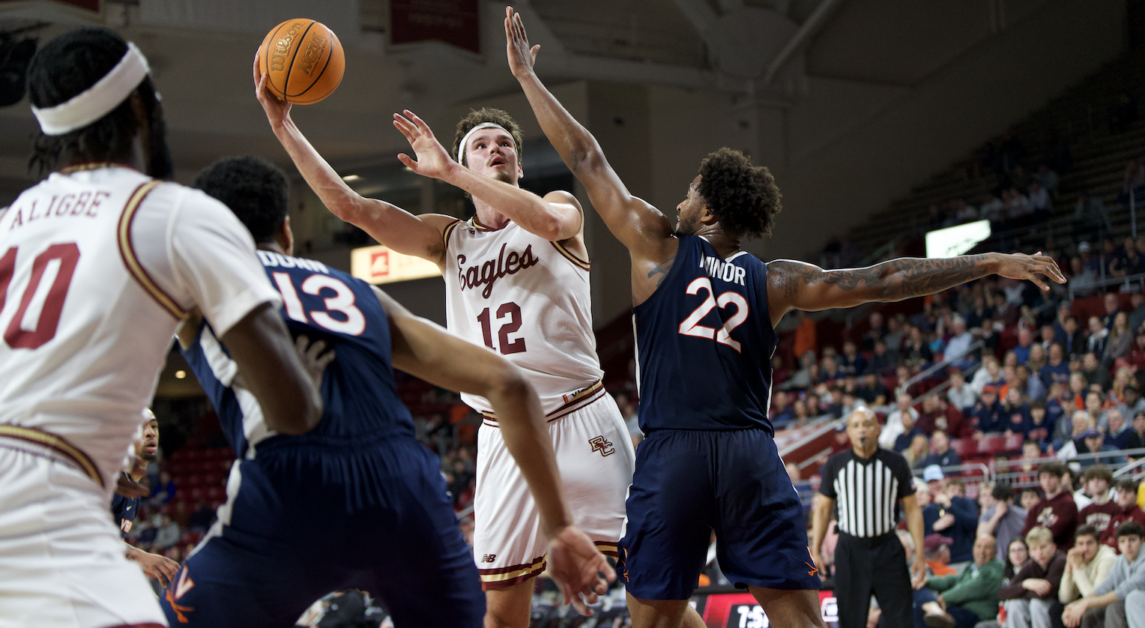 Quinten Post, pictured, scored 24 points in BC's loss. (Henry Hurd / Heights Staff)