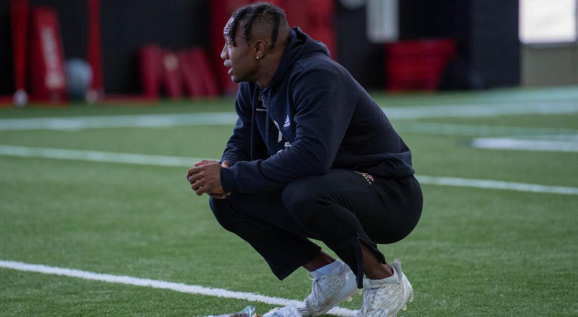 Zay Flowers, pictured, was drafted 22nd overall in the 2023 NFL Draft. (Kenneth Chen / Heights Staff)