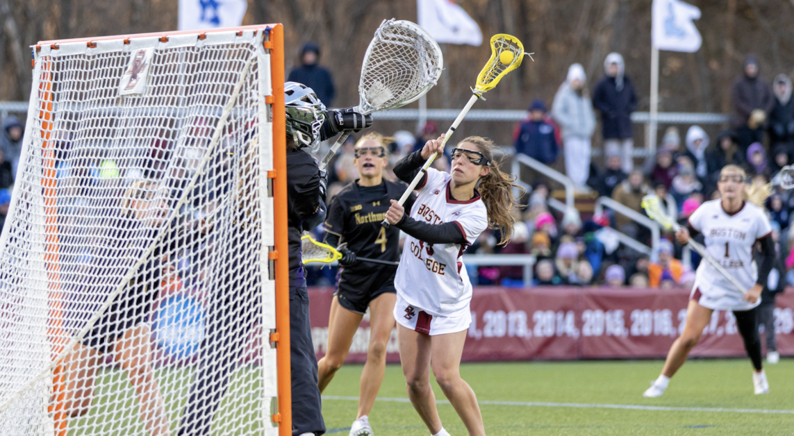 In the matchup against Northwestern, BC tallied 17 shots on goal compared to the Wildcats' 20 shots on net. ( Kellen Davis / Heights Staff)