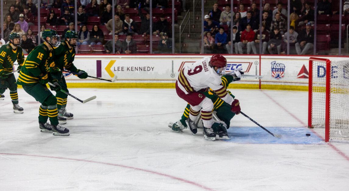 Ryan Leonard picked up two goals in the win. (Sarah Fleming / Heights Editor) 