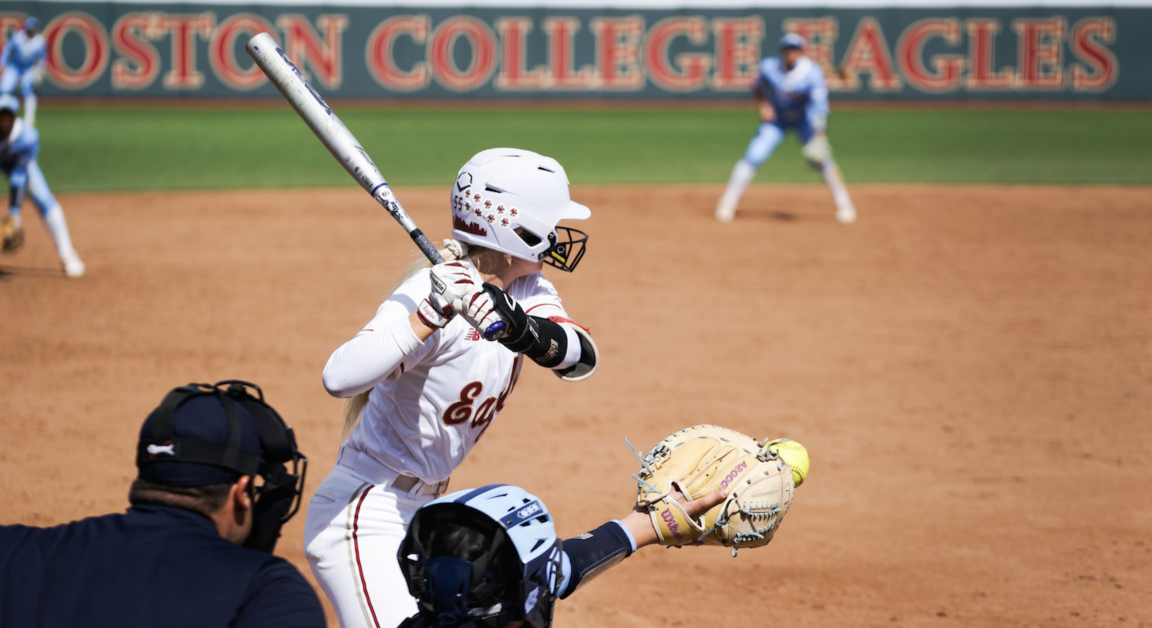 Nicole Giery recorded three RBIs and a run in BC’s win. (Nicole Wei / Heights Staff)