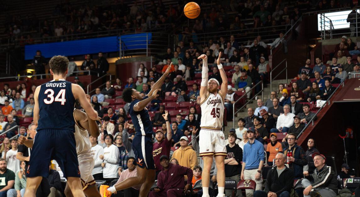 Mason Madsen, pictured, made the buzzer-beating shot to send the game into overtime. (Paul Criado / Heights Staff)