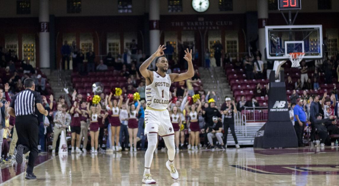Claudell Harris Jr., pictured, scored 27 points in BC’s win. (Callie Oxford / Heights Editor)