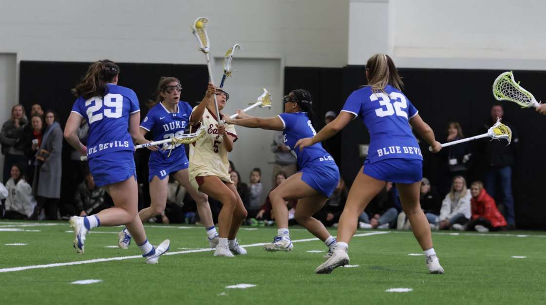 Belle Smith, pictured, scored three goals in the win. (Kellen Davis / Heights Staff) 