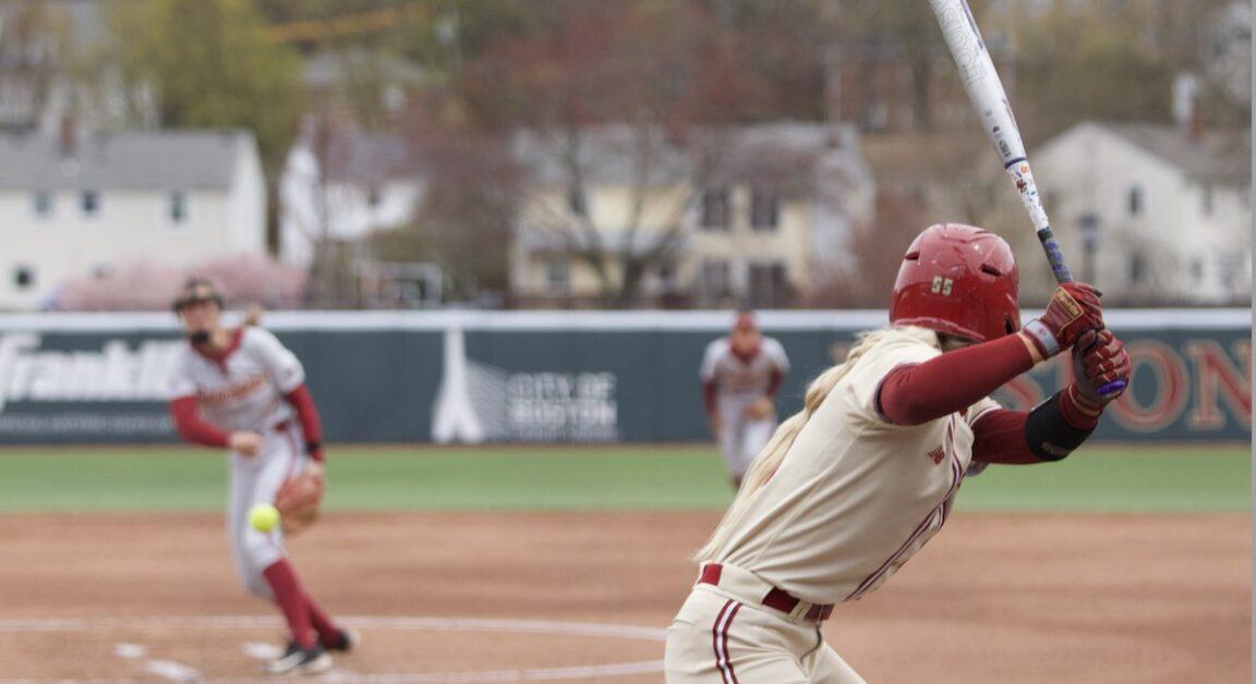In Boston College softball's matchup against the No. 22 Terriers, the Eagles recorded only five hits compared to BU's nine-tallied hits. (Ellie El-Fishawy)