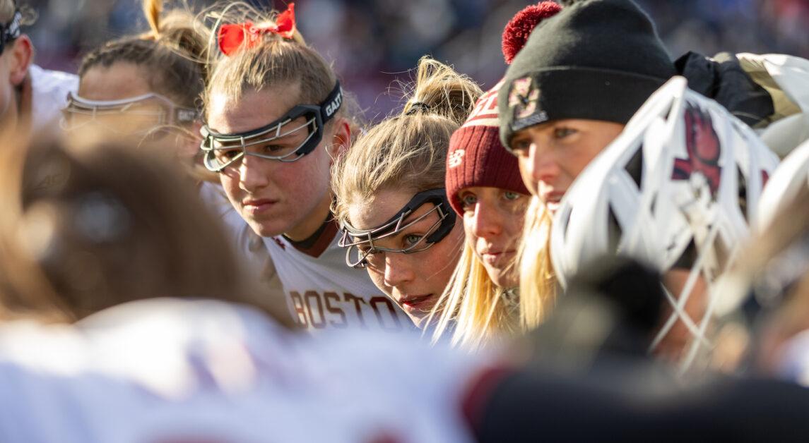 Rachel Clark, Belle Smith and Cassidy Weeks all scored hat tricks in BC's win. (Kellen Davis / Heights Staff)