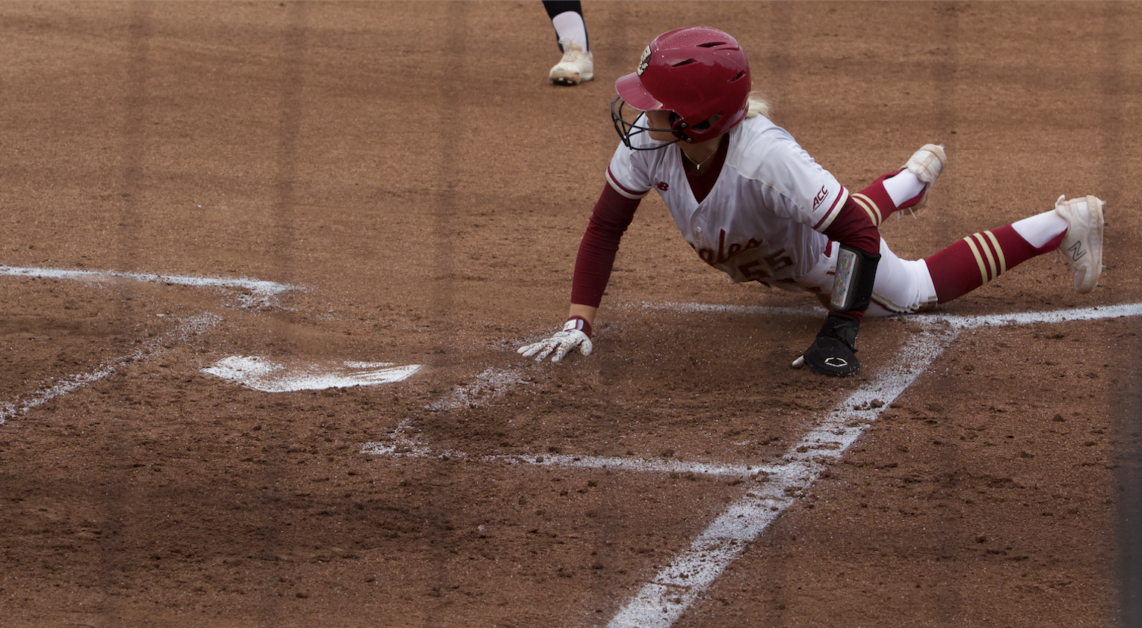 In Boston College softball's series against the No. 16 Hokies, the Eagles lost three consecutive games on the weekend. (Grace Liu /  Heights Staff)