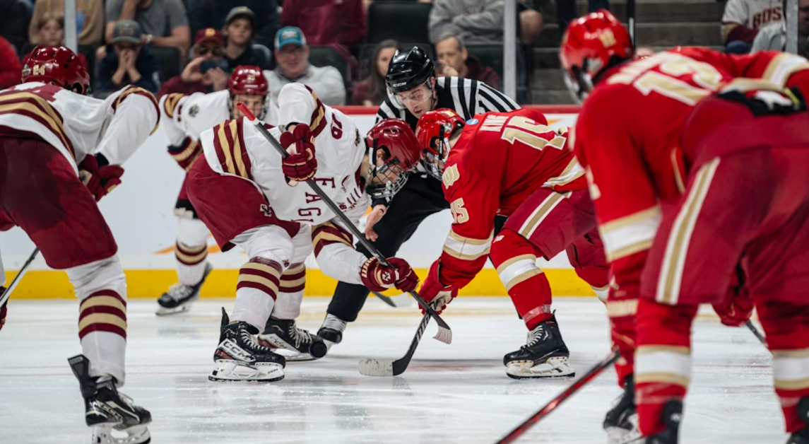BC tallied 23 shots on goal in the third period, tied for the fourth most in a period in Frozen Four history. (Photo Courtesy of BC Athletics)