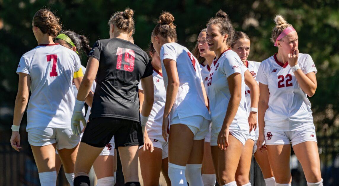 During Chris Watkins' first matchup as head coach, BC defeated Jacksonville 1-0 in its home opener. (Paul Criado / Heights Staff)