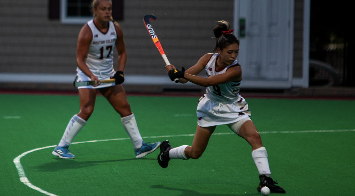 In the No. 16 Eagle's matchup against UNH, Yani Zhong scored her seventh goal of the season. (Trishna Condoor / Heights Staff)