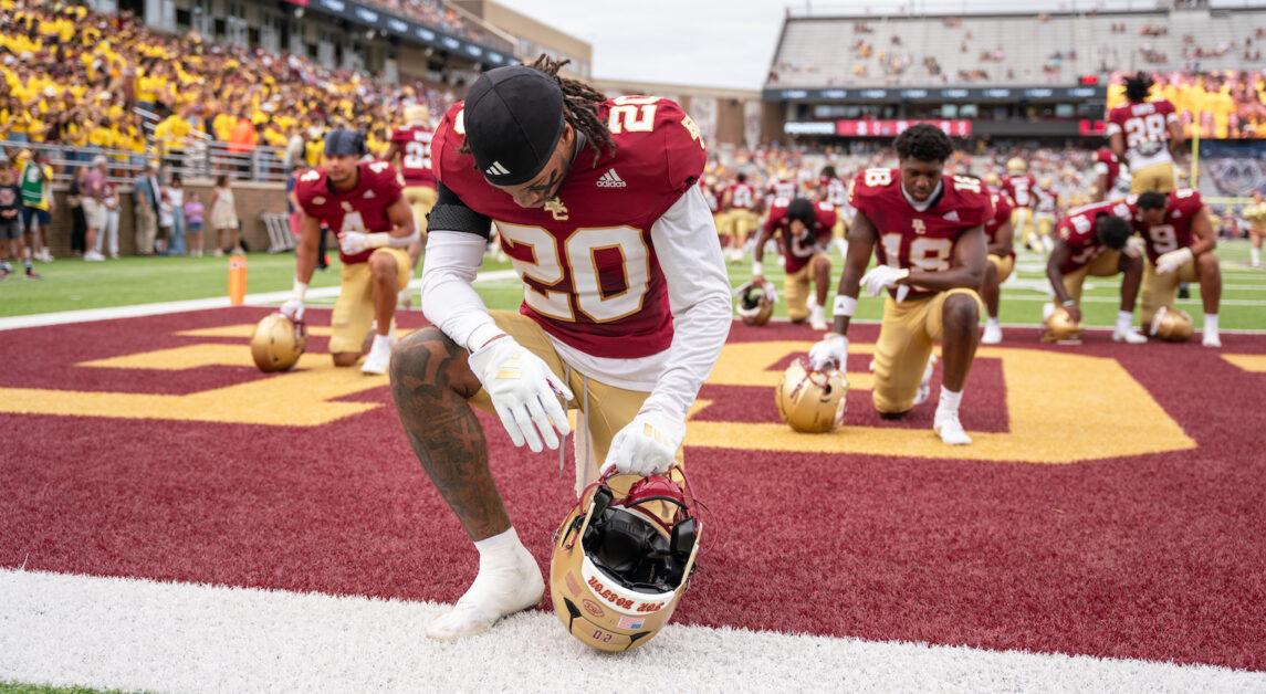 Thomas Castellanos logged 249 yards, three touchdowns, and two interceptions —his first interceptions of the year. (Chris Ticas / Heights Editor)