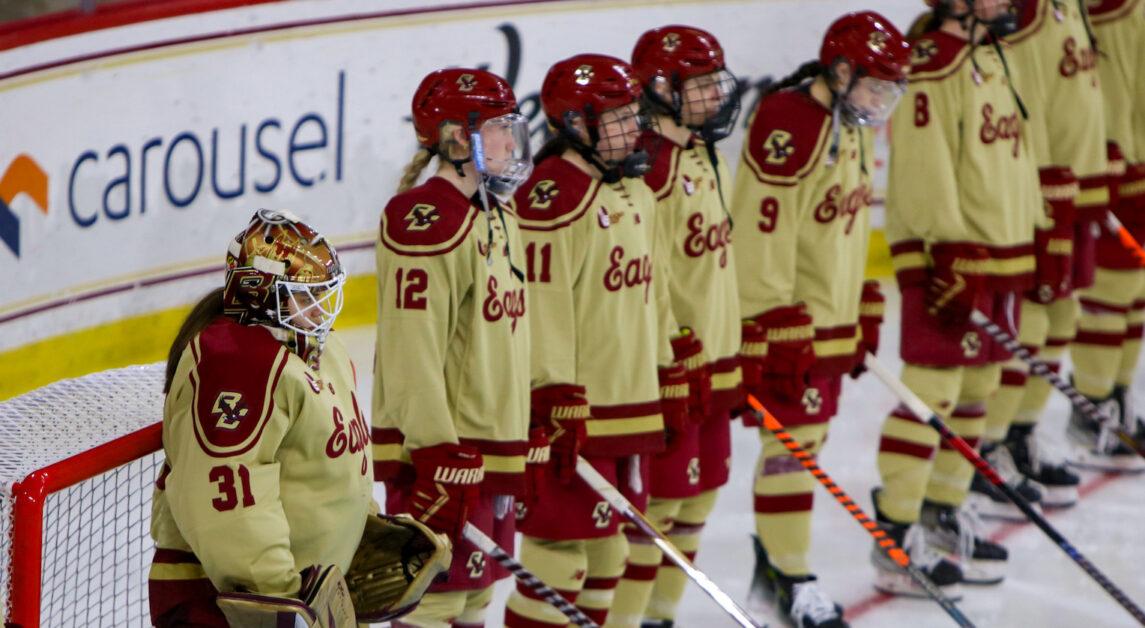 BC registered 25 more shots on goal than Stonehill. (Sarah Fleming / Heights Editor)