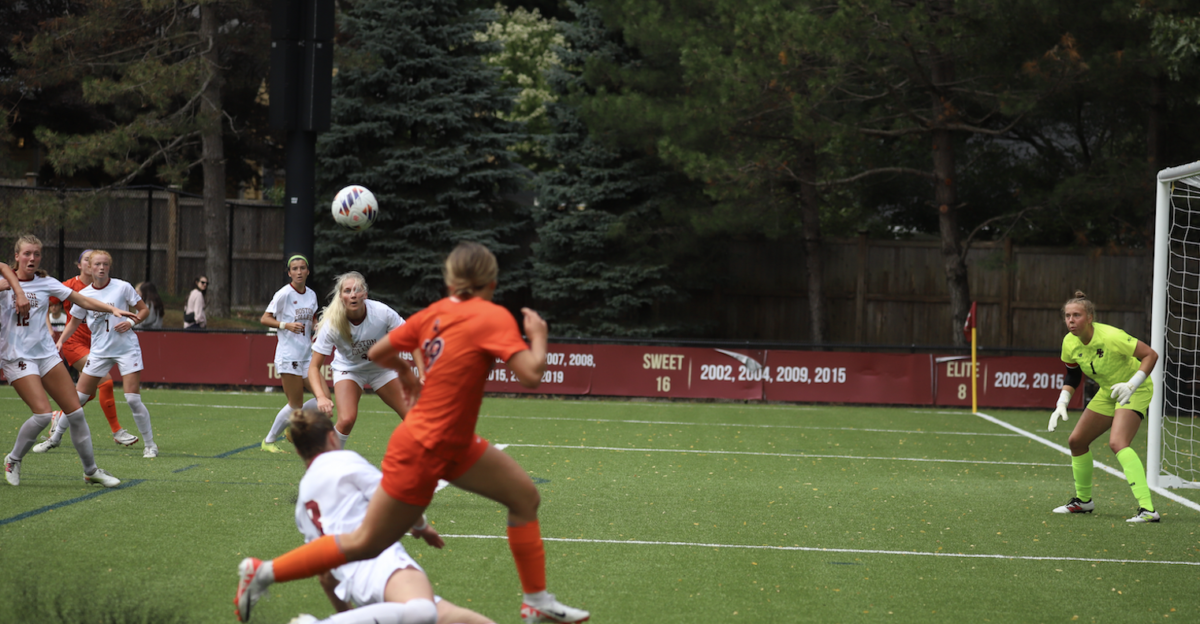 In the Eagle's matchup against the Hokies, BC had three different goal-scorers. (Trishna Condoor / Heights Staff)