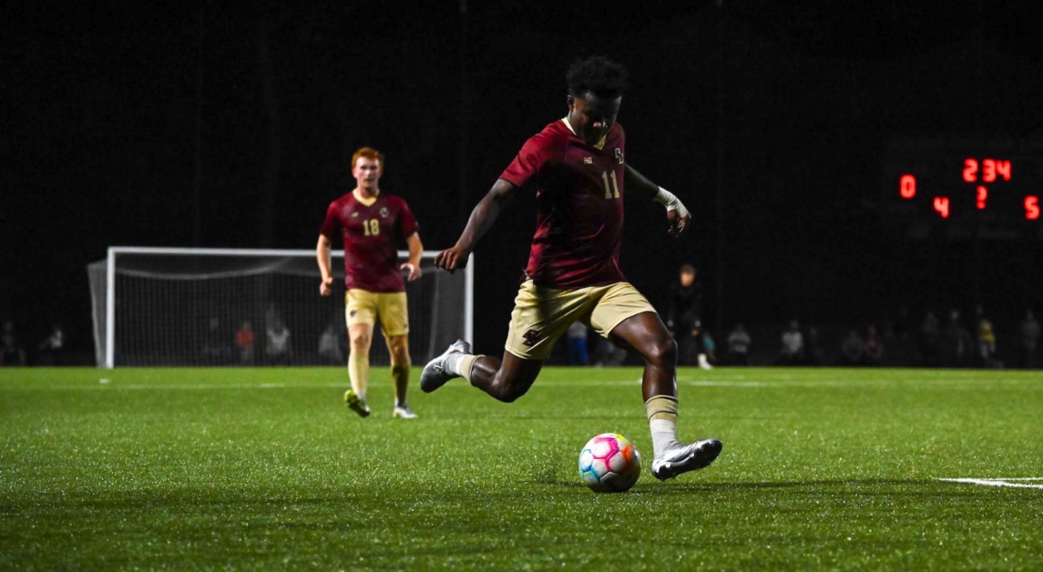 Diego Ochoa kicked the game-tying goal for BC. (Paul Criado / Heights Staff) 