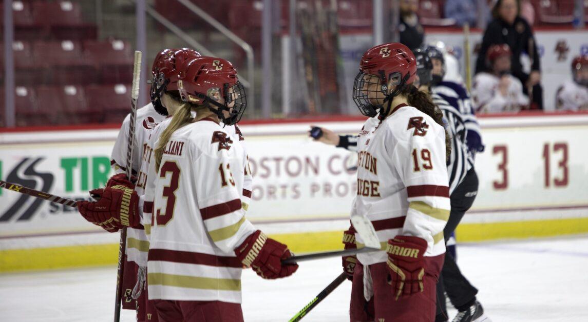 BC lost 7–1 to No. 1 Wisconsin. (Heights Archives)