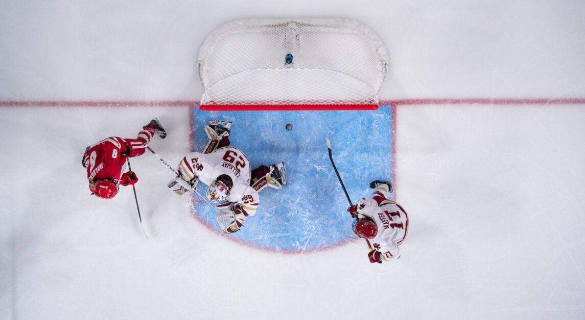 BC allowed 14 goals to Wisconsin over the course of two games. (Chris Ticas / Heights Editor)