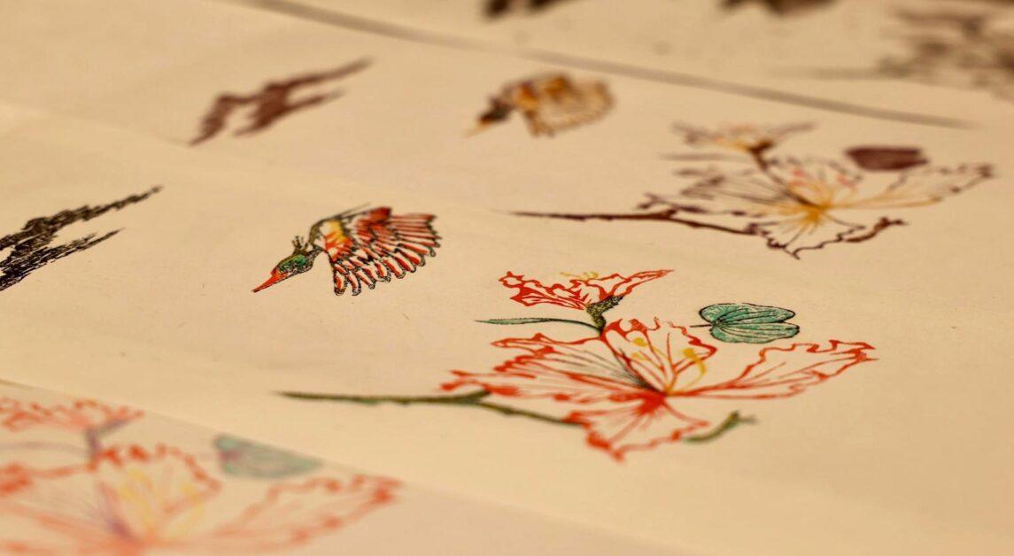 Cina He's First Solo Art Exhibit Preserves The Traditional Art Form of Woodblock Printmaking