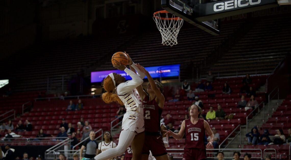 In the third frame, BC shot 55 percent from the field and 50 percent from three. (Paul Criado / Heights Staff)