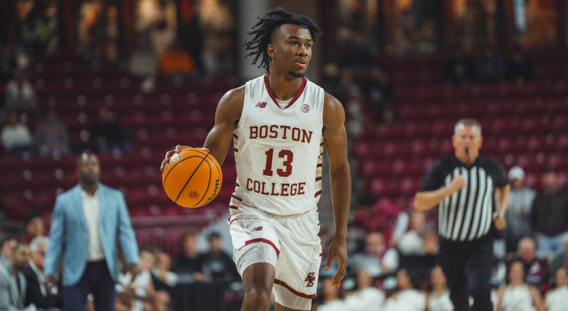 Donald Hand Jr., pictured, led BC in scoring with 12 points on 3-of-6 shooting. (Henry Hurd / Heights Staff)