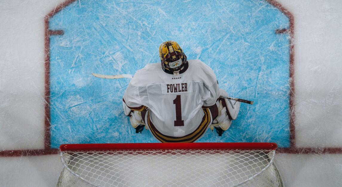 Jacob Fowler was ejected from the game just over three minutes into the second period. (Henry Hurd / Heights Staff) 