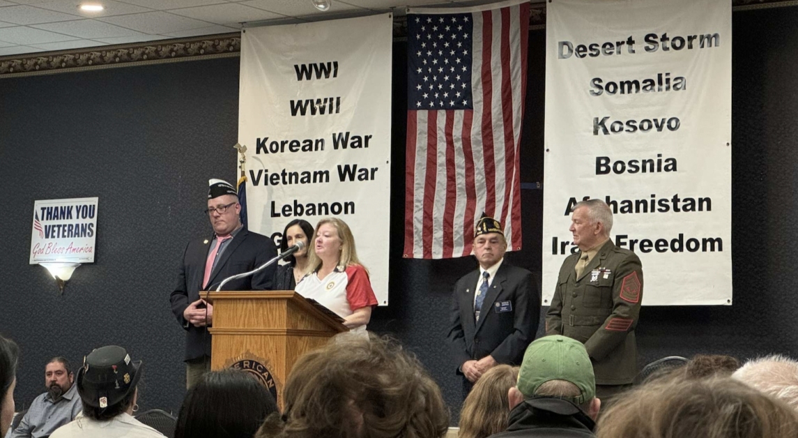 The American Legion Nonantum Post 440 hosted the Veterans Day ceremony. (Paige Folli / For The Heights)