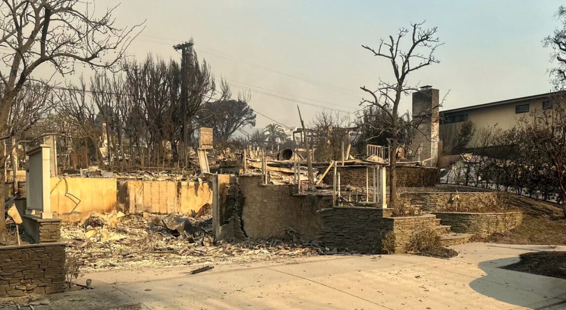 In the aftermath of the Palisades fire, many homes were destroyed, including those of BC students. (Photo Courtesy of Gigi Glass)