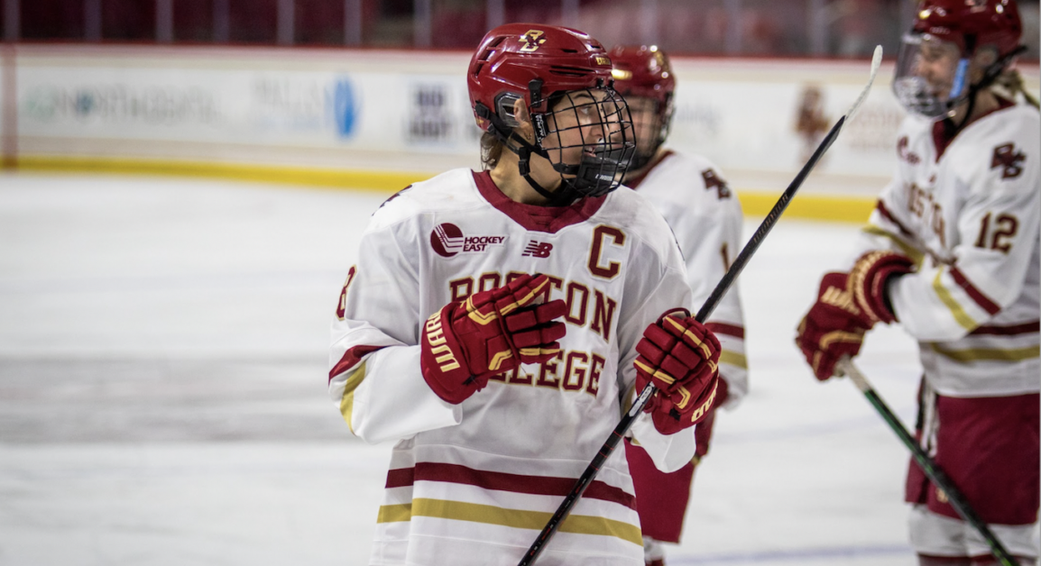 Gaby Roy had a goal and an assist in the Women's Beanpot Semifinal (Yamari Santillan / Heights Staff)