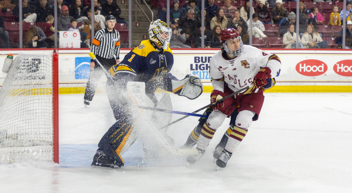 BC travels to Merrimack tomorrow seeking a bounce-back win. (Kellen Davis / Heights Staff)