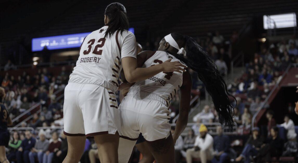 Teya Sidberry, pictured, put together 28 points in BC's loss. (Sarah Fleming / Heights Editor)