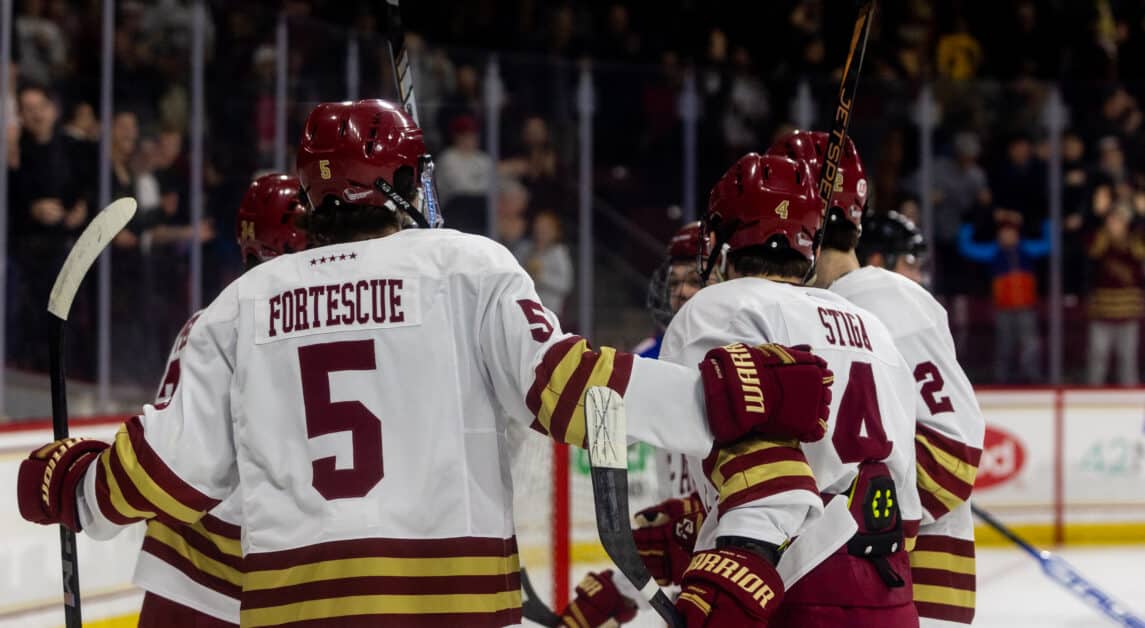 BC’s 27 penalty minutes were the most it has recorded in a game all season. (Sarah Fleming / Heights Editor)