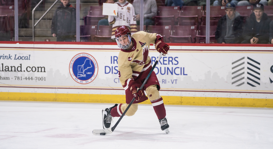 Ryan Leonard, pictured, tallied a hat trick in the matchup. (Chris Ticas / Senior Staff)