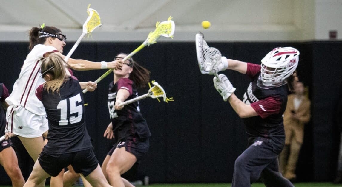 Rachel Clark scored six goals in the Eagles’ win. (Yamari Santillan / Heights Staff)