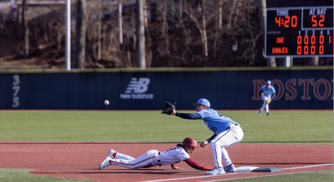 The Eagles are heading into Sunday’s tiebreaker with a chance to get their second series win over a ranked conference opponent this season.(Sarah Fleming / Heights Editor)