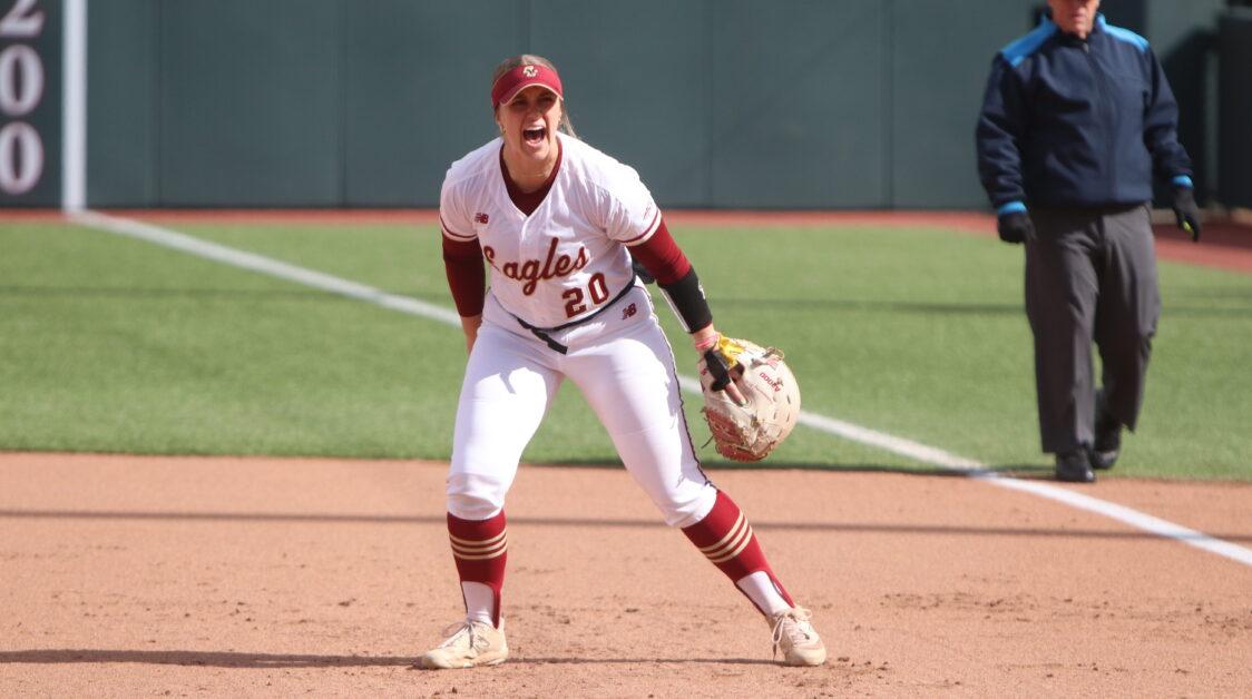 BC won its first game on home turf in Sunday afternoon's game. (Sydney Amero / Heights Staff)