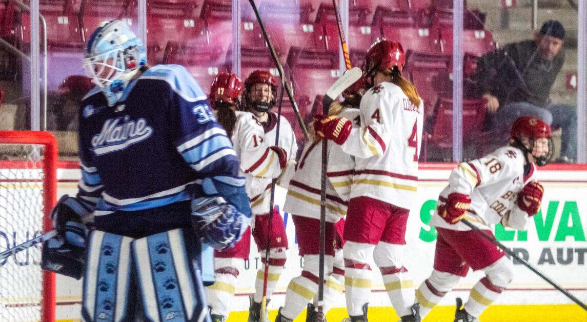 BC has not won a Hockey East title since 2017. (Yamari Santillan / Heights Staff)