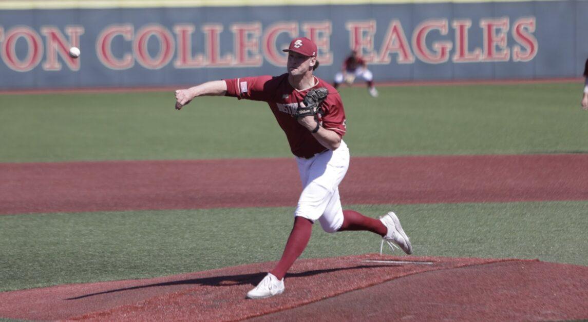 Tyler Mudd let up one run in 4.2 innings. (Sarah Fleming / Heights Editor) 