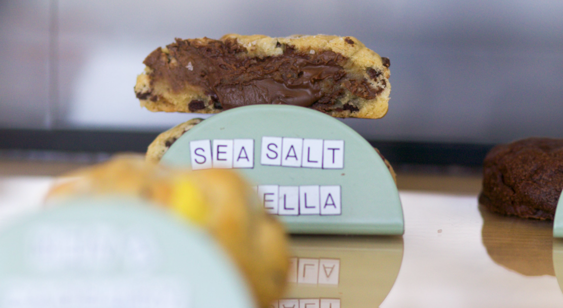 The Half Cookie opened in June on The Street in Chestnut Hill and quickly racked up social media fame. (Riley Del Sesto / Heights Editor)