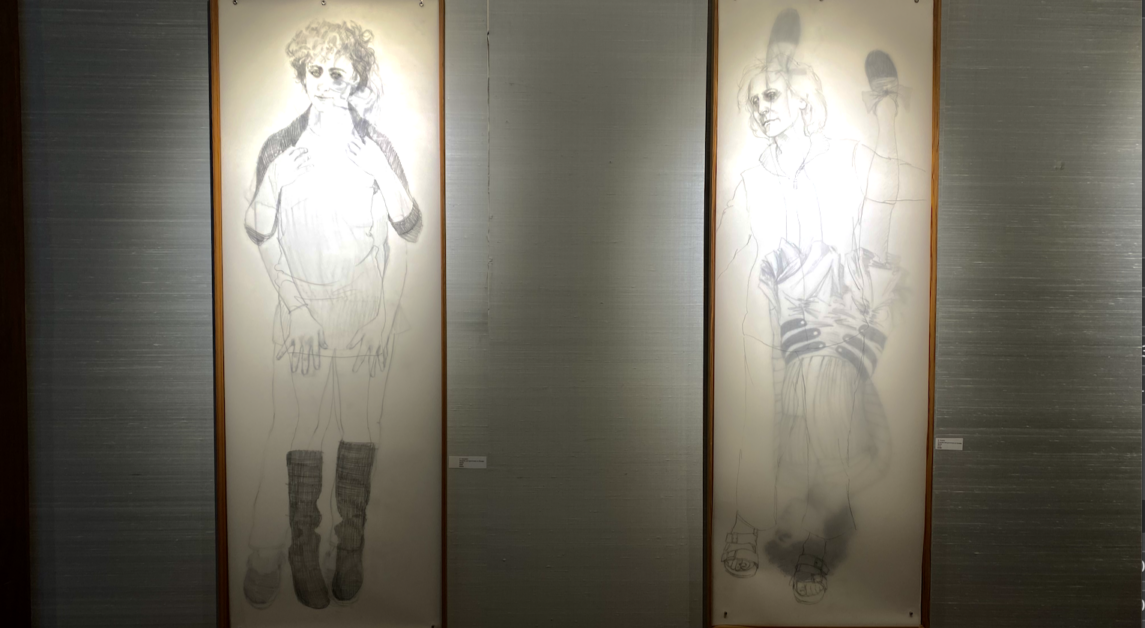 Geismar’s artwork depicts the gender transition of her child and their relationship with each other. (Sunderya Ulziibold / Heights Staff)