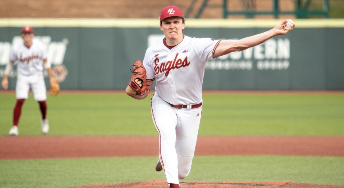 A.J. Colarruso, pictured, was posting a no-hitter until the fifth inning. (Yamari Santillan / Heights Staff)